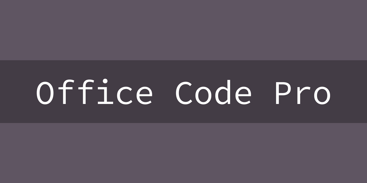 Пример шрифта Office Code Pro Light Italic